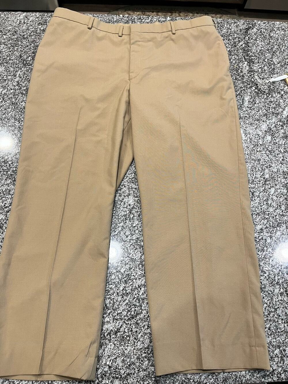 U.S. Navy Men’s Khaki Twill Uniform Pants Flat Front Straight Leg 44R 42W A2